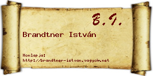 Brandtner István névjegykártya